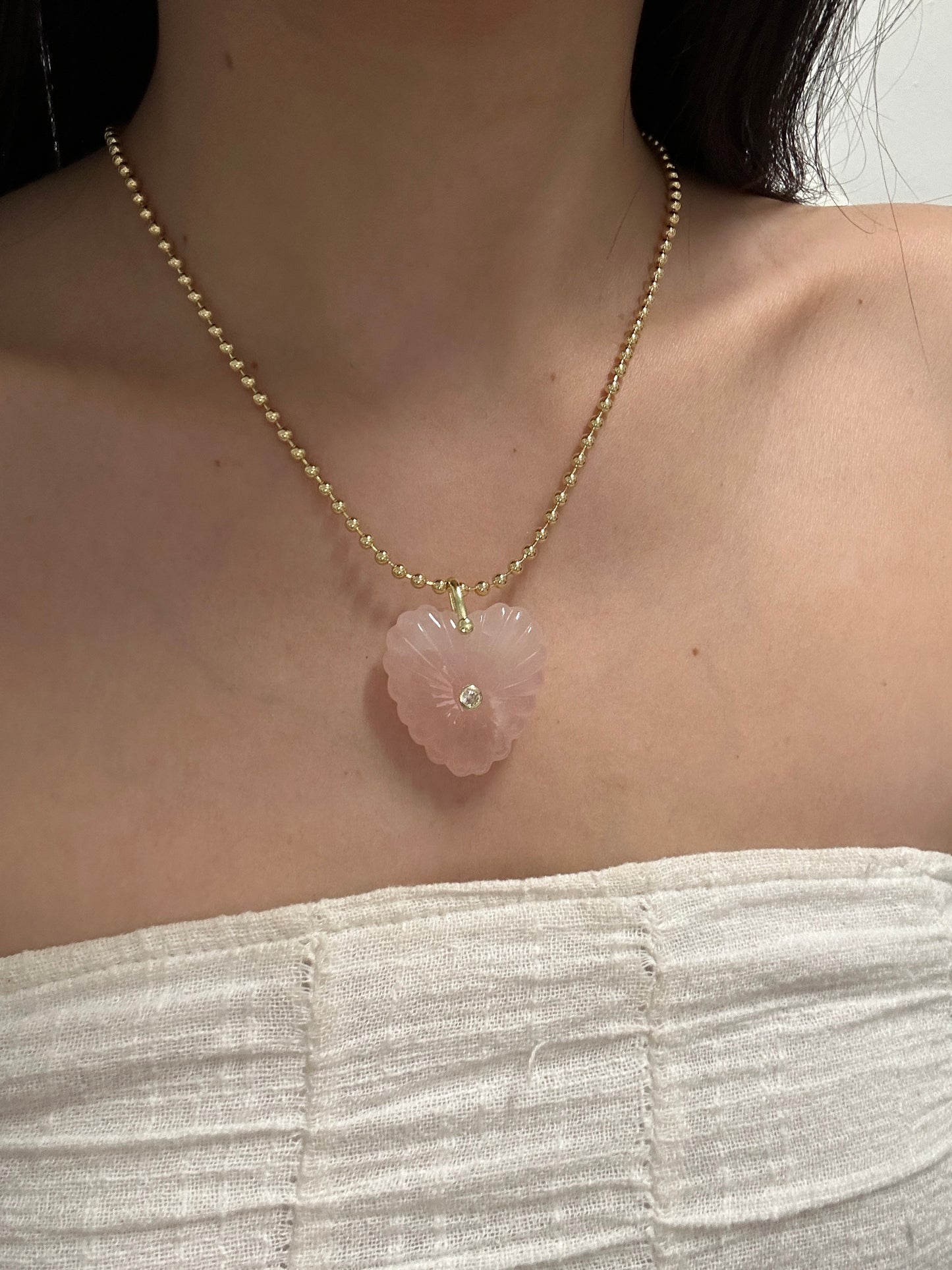 Luz del Corazon a Quartz Collection (corazon en cuarzo y cadena )