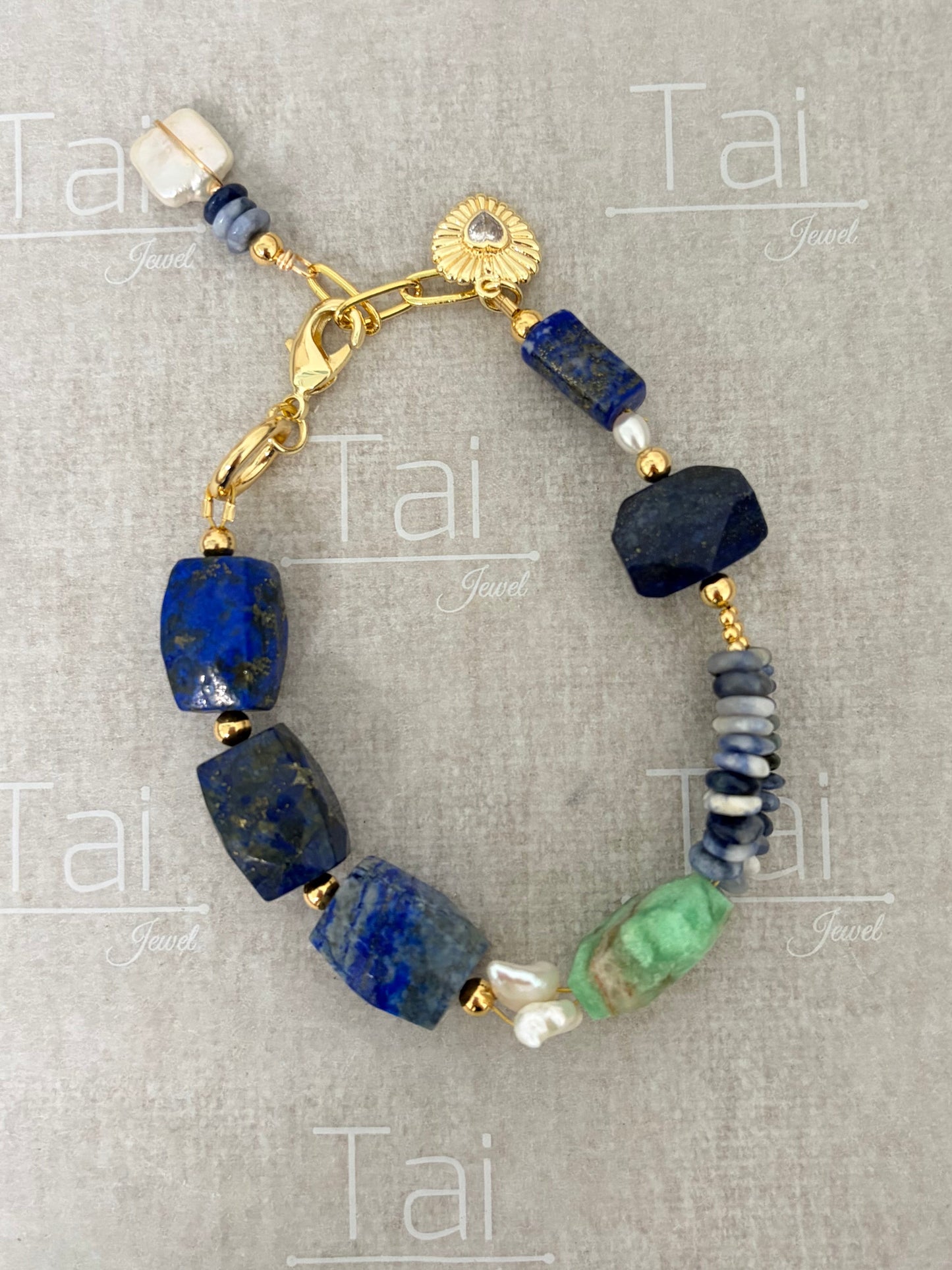Amazonite and lapis lazuli collection (pulsera)