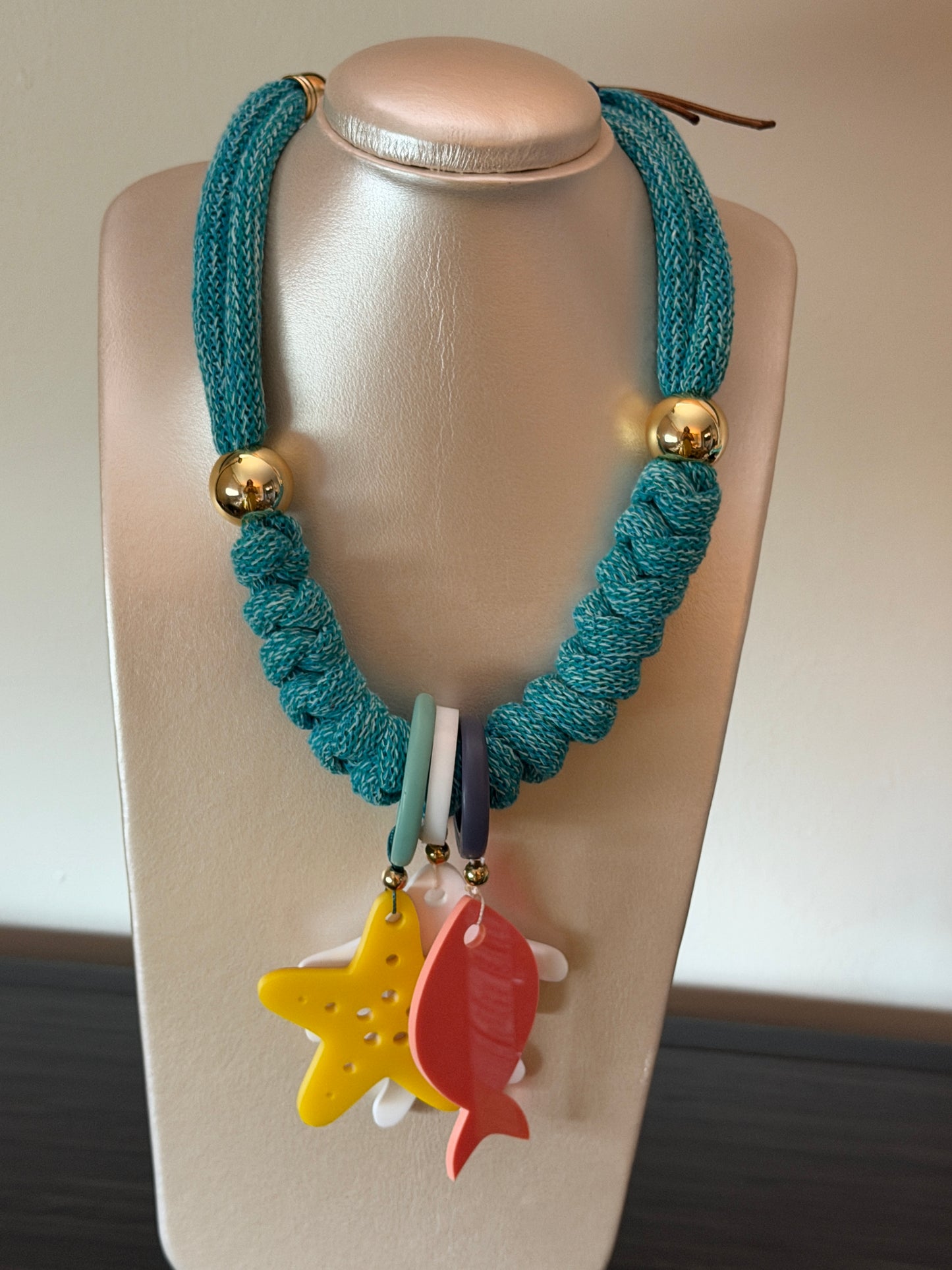 Collar Bahia encantada- #26 ☀️5 collares en 1☀️charms removible🐟puedes mojarlo