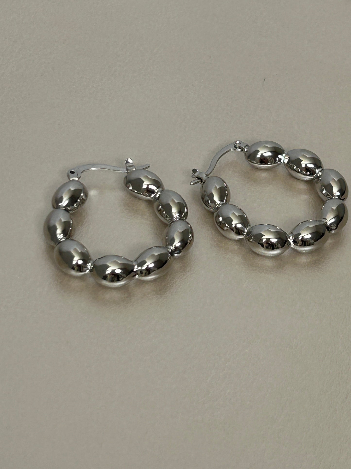 Rhodium Chain hoop
