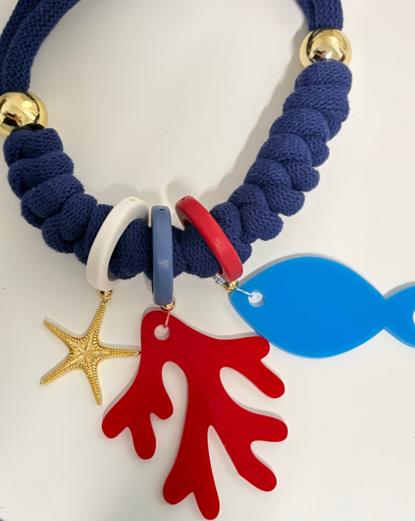 Collar Bahia encantada- #31☀️5 collares en 1☀️charms removible🐟puedes mojarlo