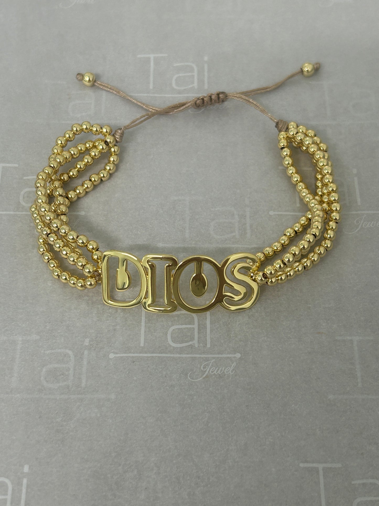 Amor/Fe/Dios gold bracelet
