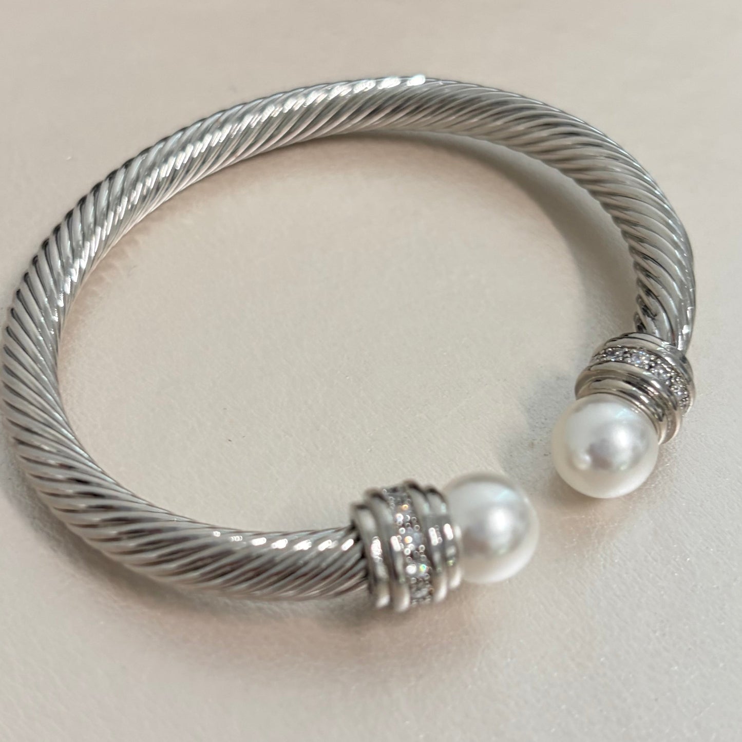 Reflejo de perla plateado(rhodium)