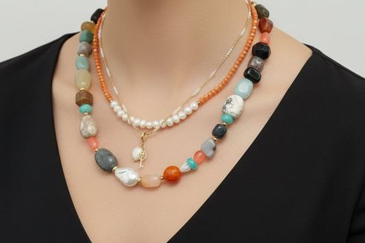Exclusive Necklaces Quartz, Cristals,gemstones (model 6 trio)