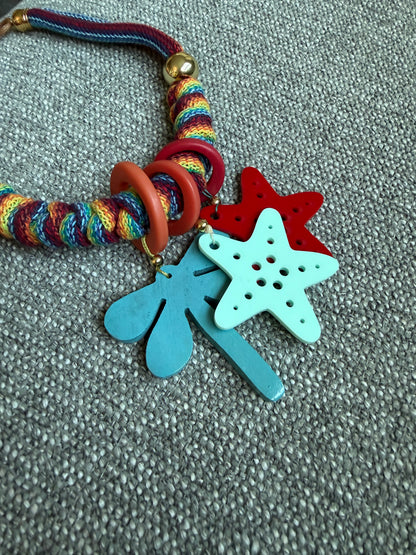 Collar Bahia encantada- #25☀️5 collares en 1☀️charms removible🐟puedes mojarlo