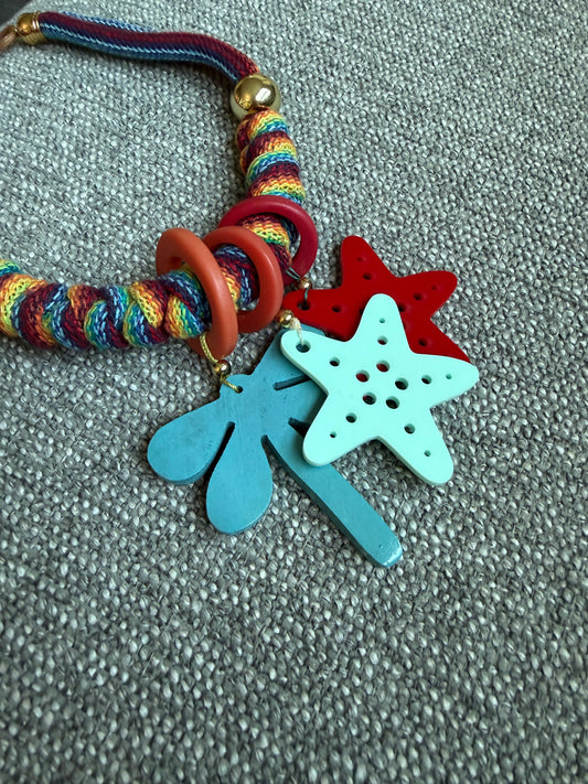 Collar Bahia encantada- #25☀️5 collares en 1☀️charms removible🐟puedes mojarlo
