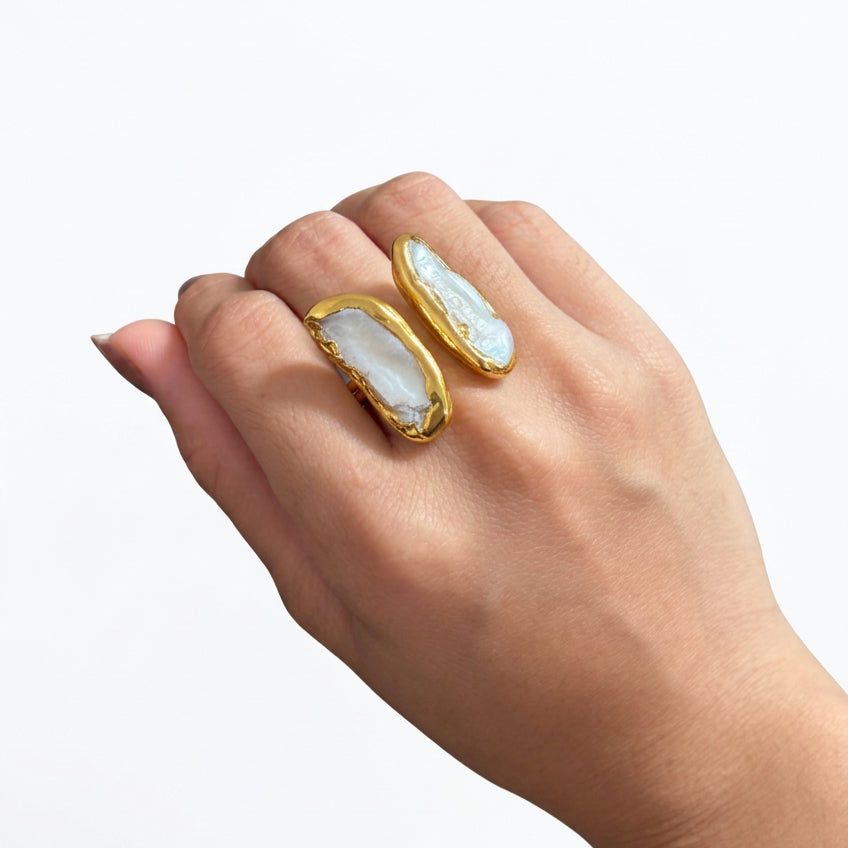 Perla de agua dulce 18k plated