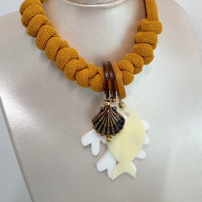 Collar Bahia encantada- # 16☀️5 collares en 1☀️charms removible🐟puedes mojarlo