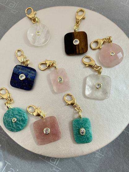 Different stone charms