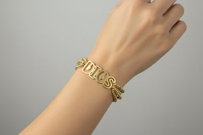 Amor/Fe/Dios gold bracelet