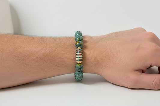 Pulsera en agata verde