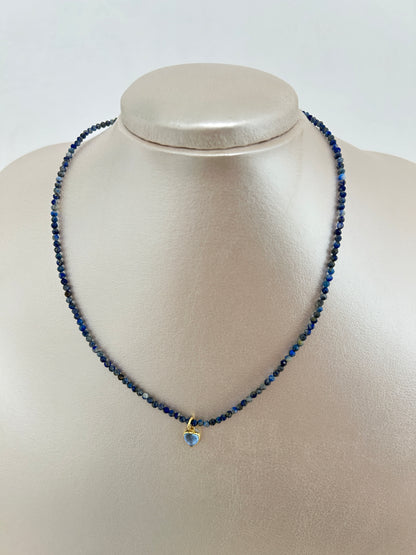 2mm different color heart necklace