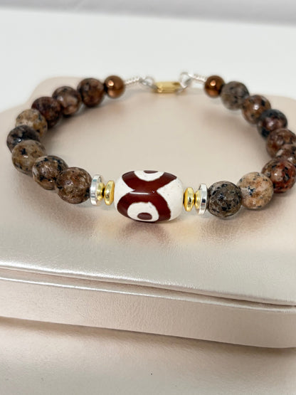 Pulsera en agata tibetana