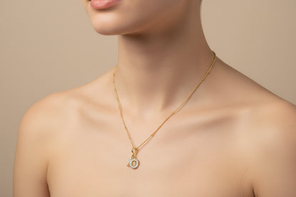 Zirconia San Benito with cross necklace