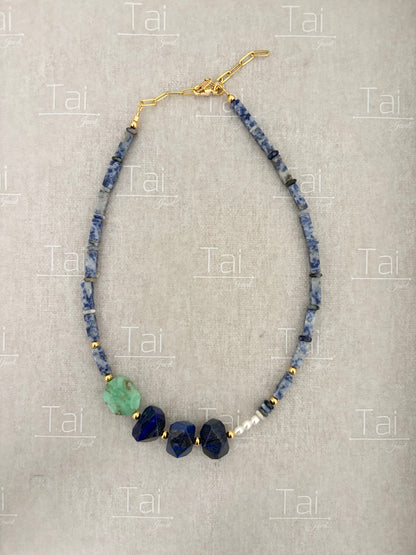 Amazonite and lapis lazuli collection