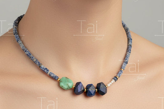 Amazonite and lapis lazuli collection( collar #2)