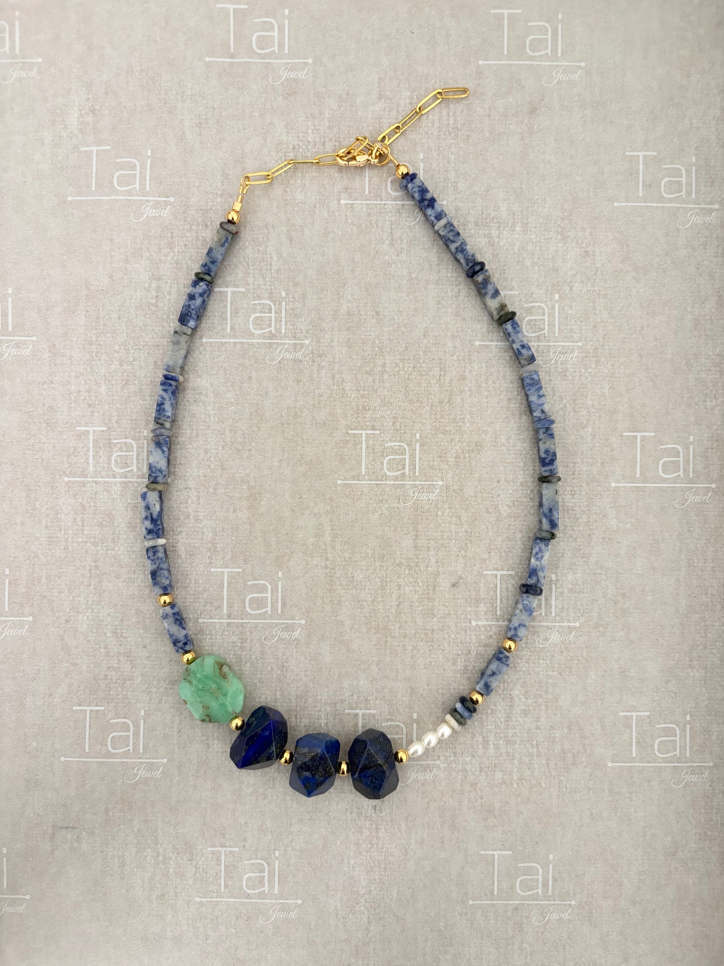 Amazonite and lapis lazuli collection( collar #2)