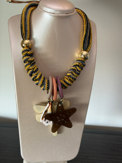 Collar Bahia encantada- #23☀️5 collares en 1☀️charms removible🐟puedes mojarlo