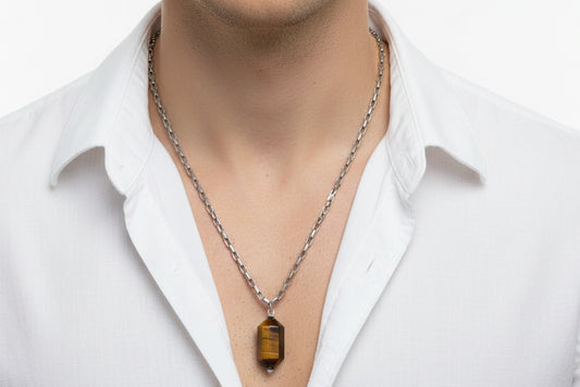 Tiger eye men necklace