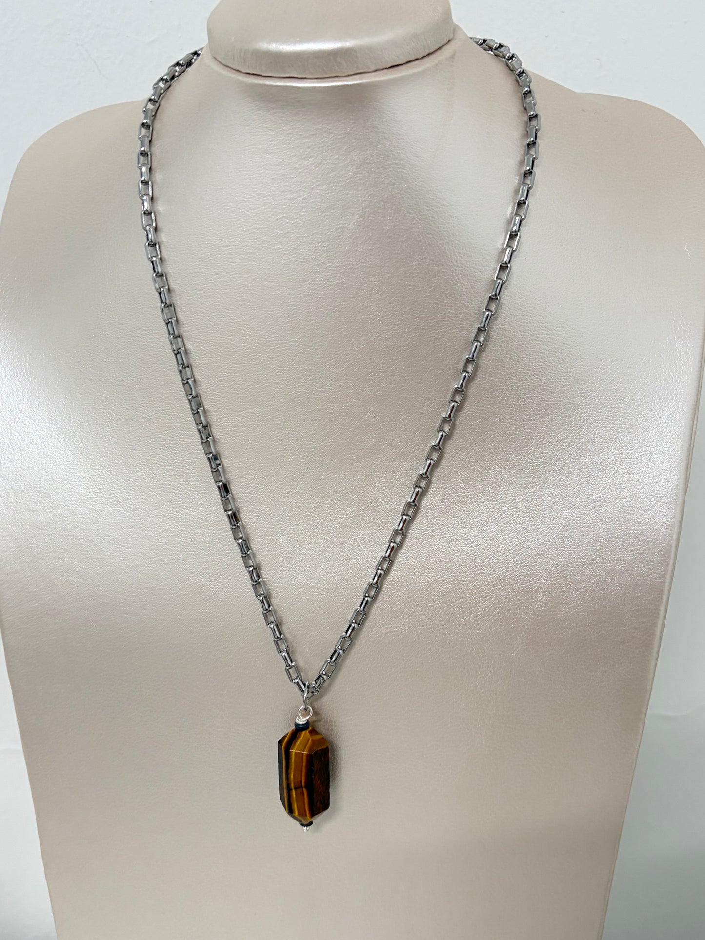 Tiger eye men necklace