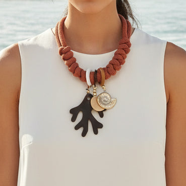 Collar Bahia encantada- # 18☀️5 collares en 1☀️charms removible🐟puedes mojarlo