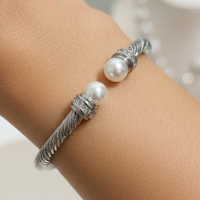 Reflejo de perla plateado(rhodium)