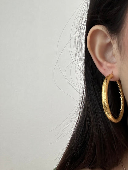 Big hoop earrings