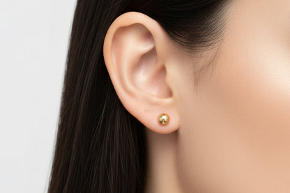 4mm dormilonas earrings