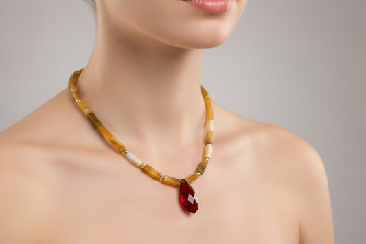 Amor Valiente a Tiger Eye Collection (collar en jasper )