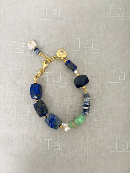 Amazonite and lapis lazuli collection