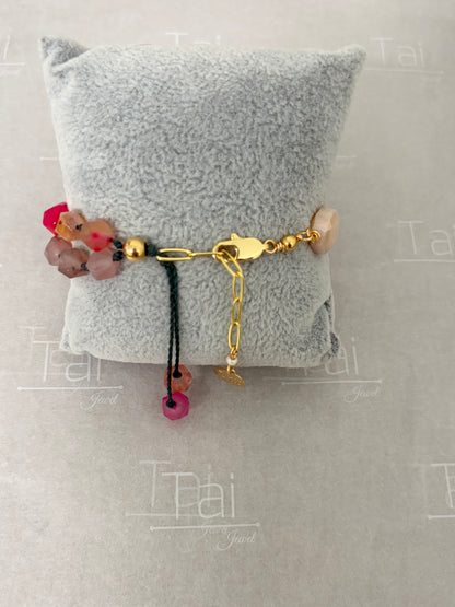 Pulsera en ágata y citrina