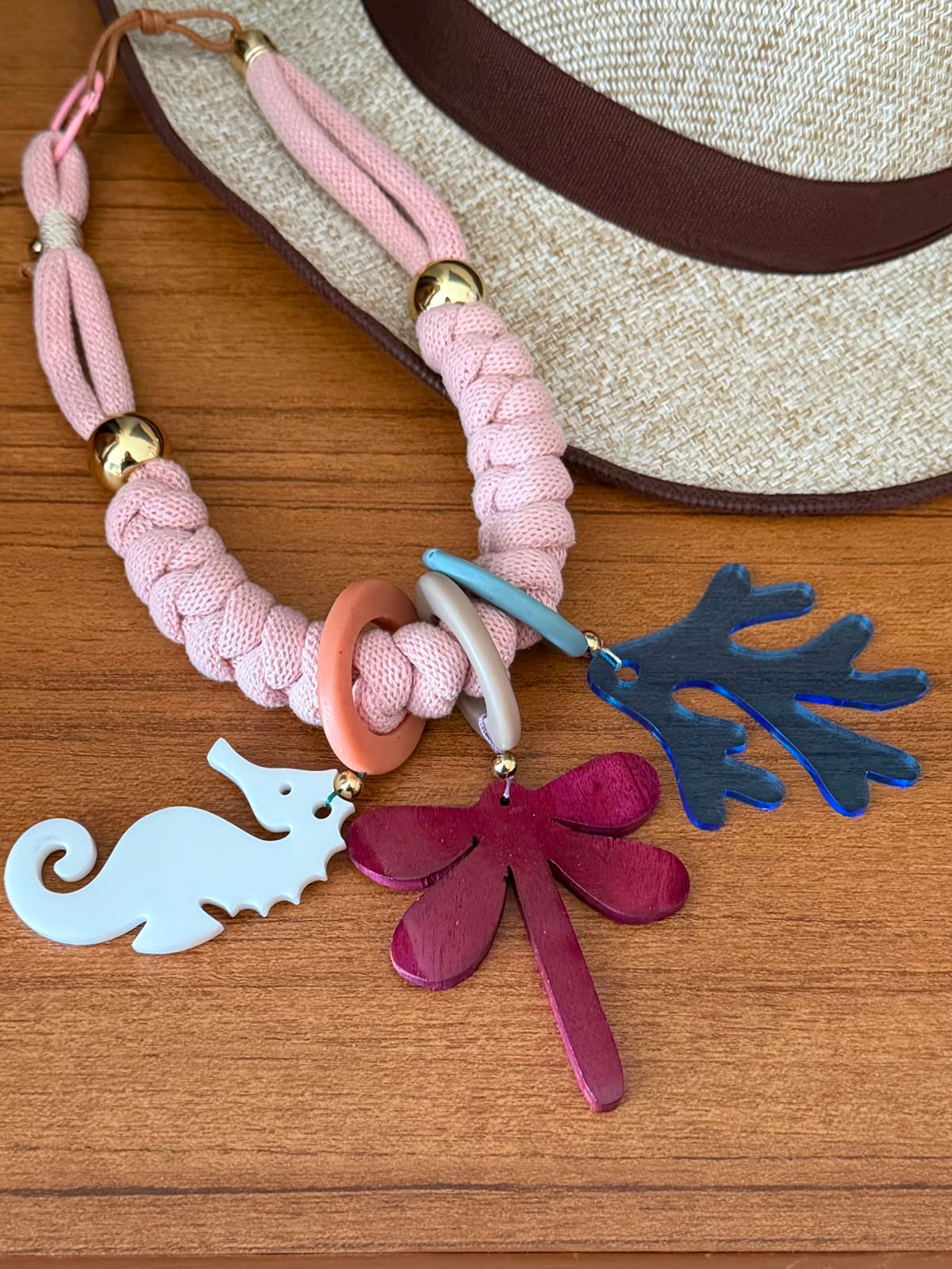 Collar Bahia encantada- # 19☀️5 collares en 1☀️charms removible🐟puedes mojarlo