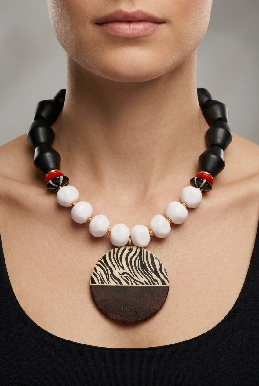 Cebra collar/ pulsera Safari Collection