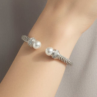 Reflejo de perla plateado(rhodium)