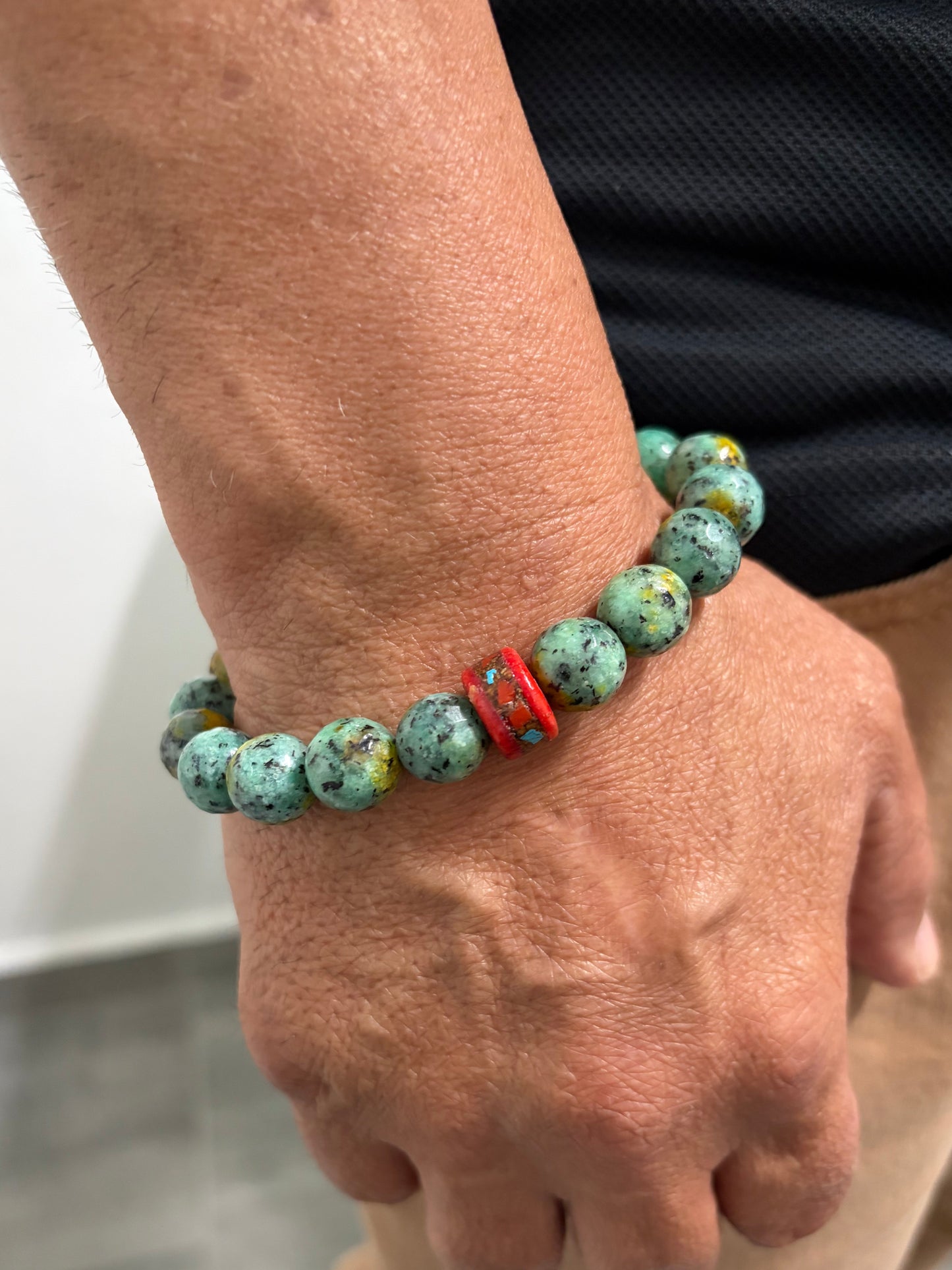 Pulsera en agata y tibetana
