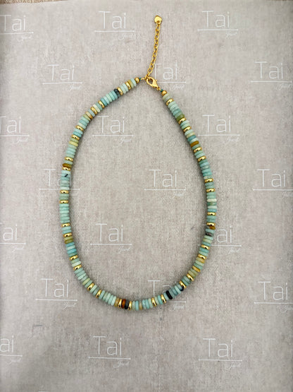 Amazonite and lapis lazuli collection