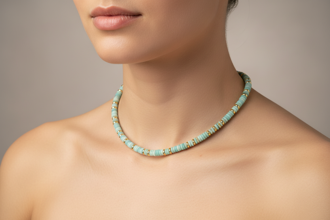 Amazonite and lapis lazuli collection (collar #1)