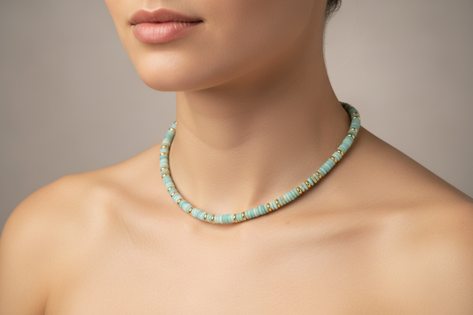 Amazonite and lapis lazuli collection (collar #1)