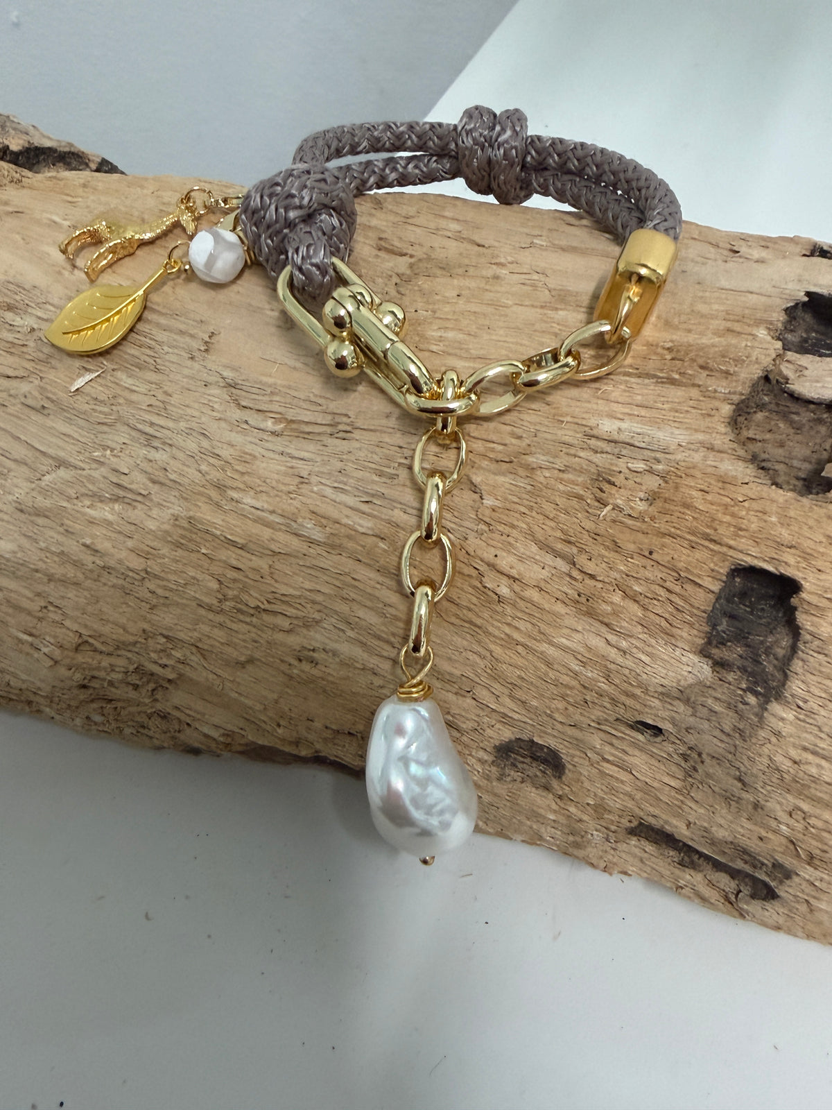 Pulsera Golden Safari # 6 Taupe - Safari Collection