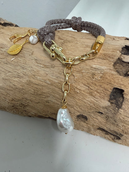 Pulsera Golden Safari # 6 Taupe - Safari Collection