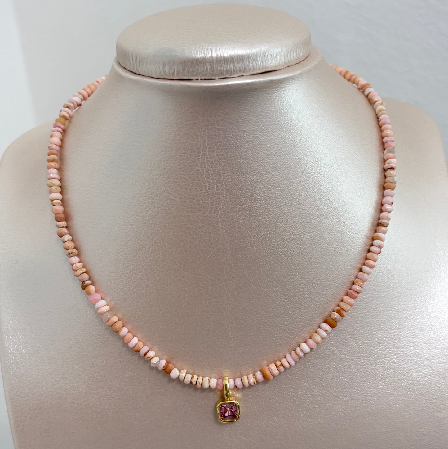 Collar Dulce ópalo rosado