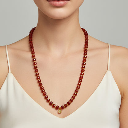 Collar en Carnelian y Zirconia