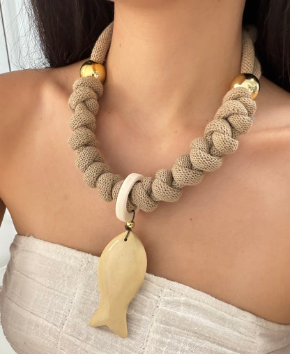 Collar Pez de arena (charm removible)