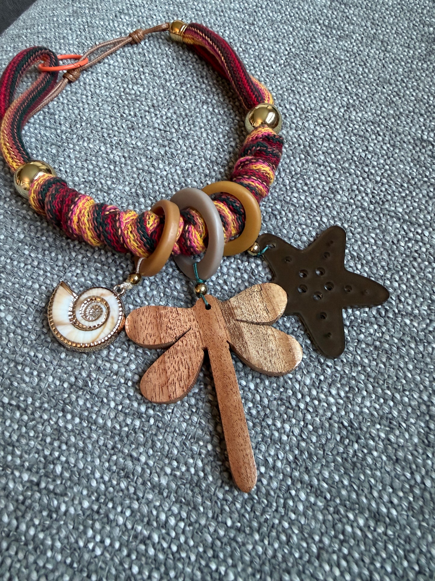 Collar Bahia encantada- #24☀️5 collares en 1☀️charms removible🐟puedes mojarlo