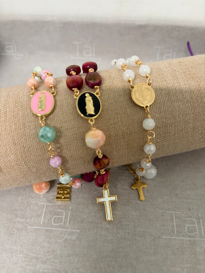 Rosary bracelet collection