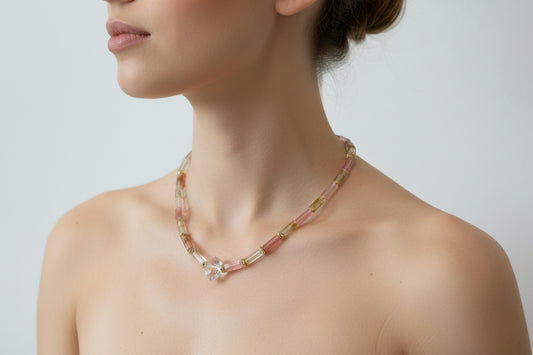Cherry quartz necklace