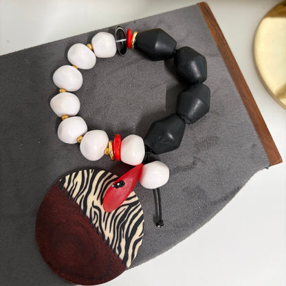 Cebra collar/ pulsera Safari Collection