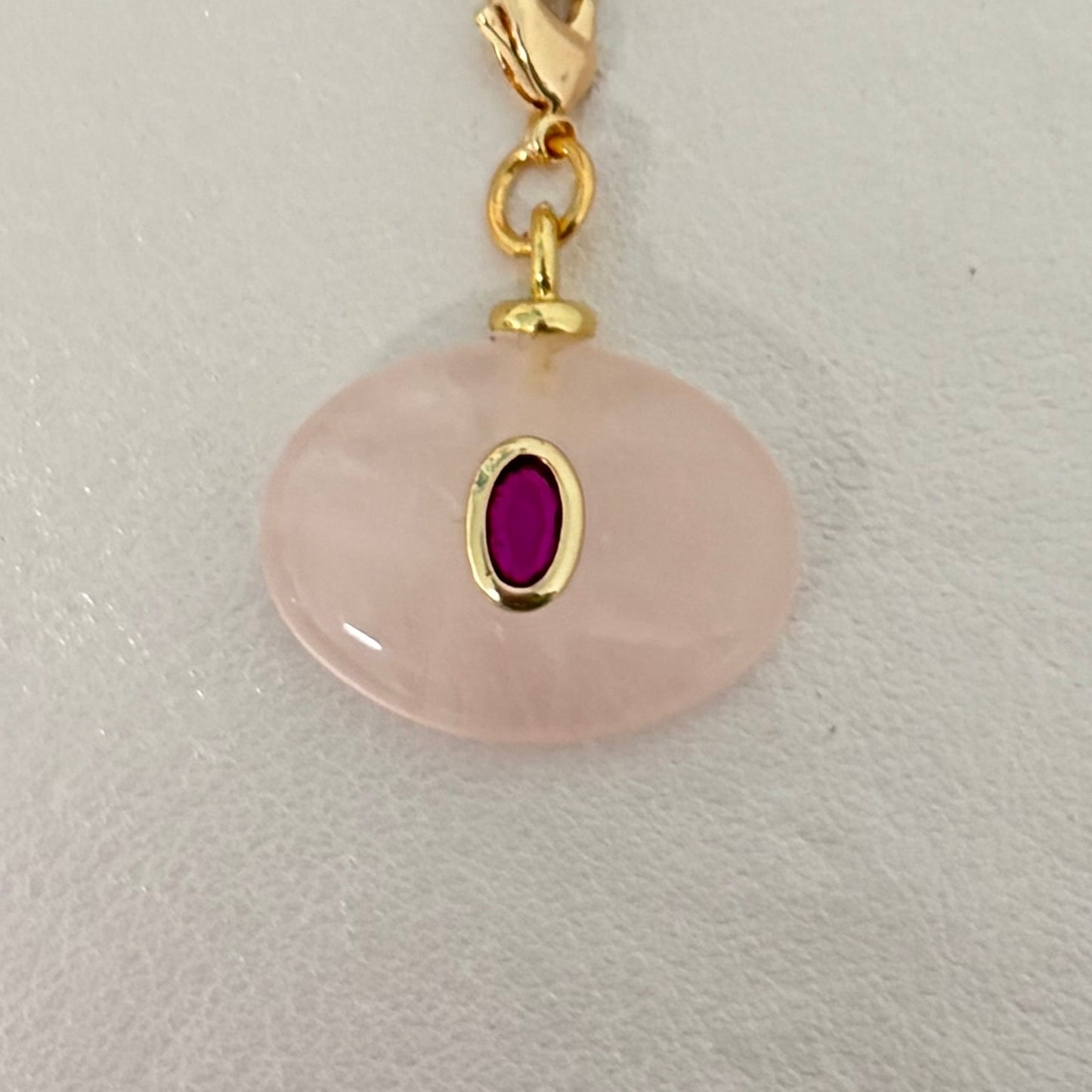Collar esencia mineral (cuarzo rosa)