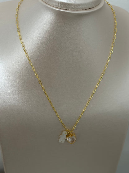 Amor de Mamá – Collar con Dije Niño/Niña en Madre Perla
