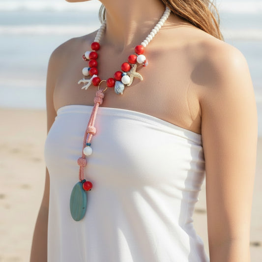 Collar Coral del caribe